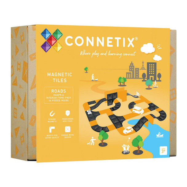 Magnetic Tiles Ramps & Intersections Pack, 16 Pieces Magnetic Tiles Ramps & Intersections Pack, 16 Pieces
