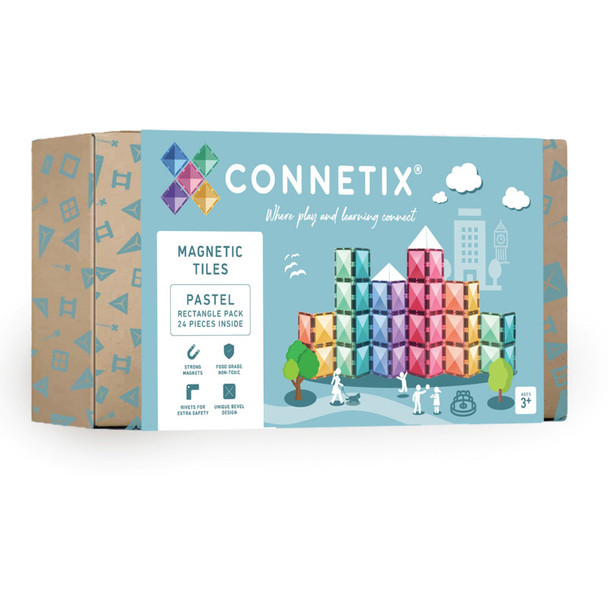 Magnetic Tiles Pastel Rectangle Pack, 24 Pieces Magnetic Tiles Pastel Rectangle Pack, 24 Pieces