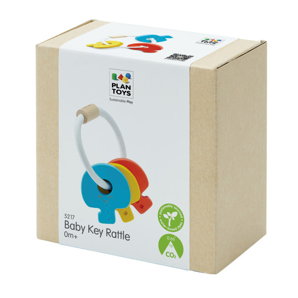 Wooden Baby Key Rattle and Teether