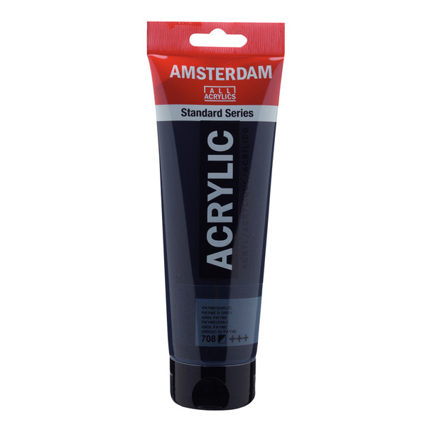 AMSTERDAM STANDARD ACRYLIC 250ML PAYNES GREY 708 AMSTERDAM STANDARD ACRYLIC 250ML PAYNES GREY 708