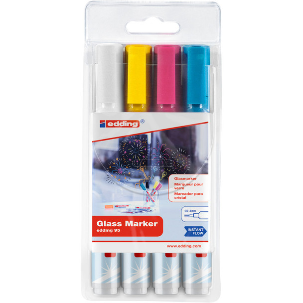 95 Series Glass Marker, Light Colors, Set of 4