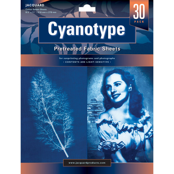 Pretreated Cyanotype Fabric Sheets, 8.5" X 11", Pack of 30