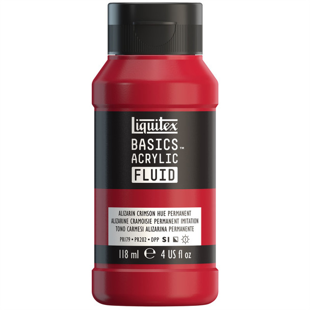 BASICS Acrylic Fluid, 118 mL Bottle, Alizarin Crimson Permanent Hue