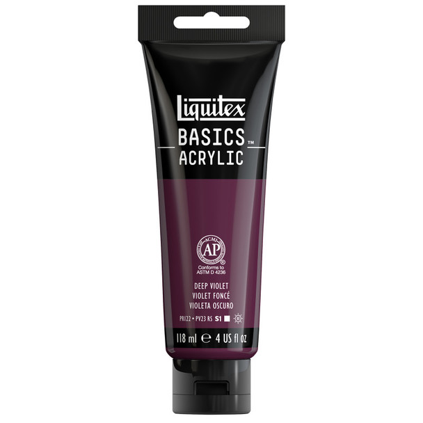 BASICS Acrylic Paint, 118 mL Tube, Deep Violet