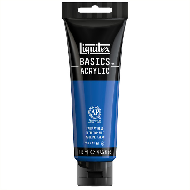 BASICS Acrylic Paint, 118 mL Tube, Primary Blue