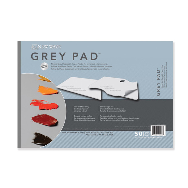 Grey Pad disposable palette Rectangular Model