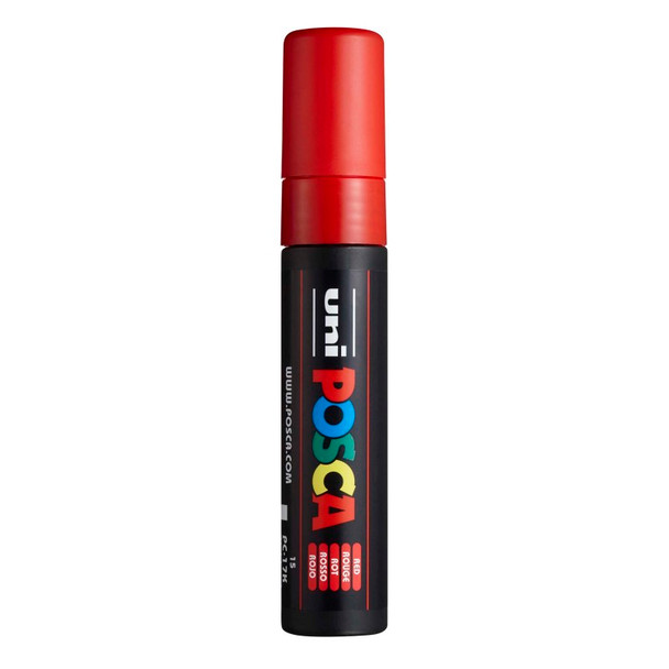 uni® POSCA PC-17K Water-Based Paint Markers, Extra Broad Tip (15mm), Red
