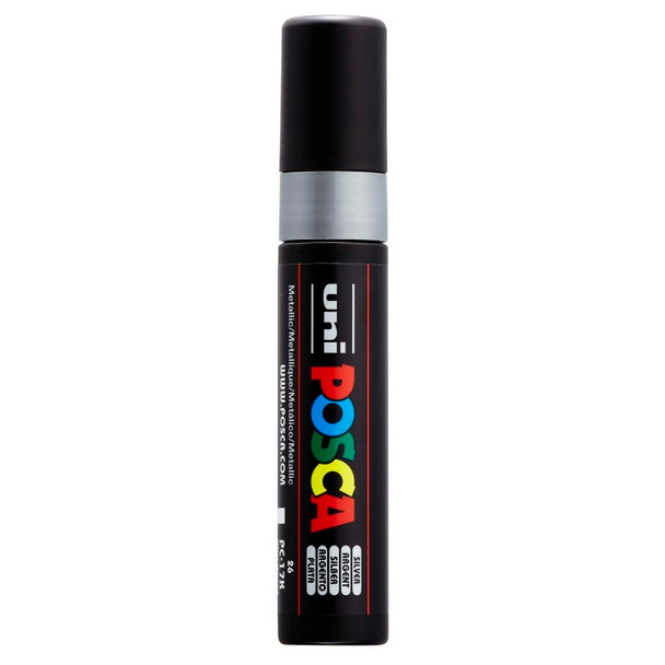 uni® POSCA PC-17K Water-Based Paint Markers, Extra Broad Tip (15mm), Silver