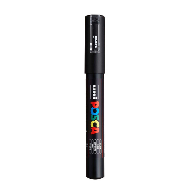uni® POSCA PC-1M Water-Based Paint Markers, Extra Fine Tip (0.7mm), Black