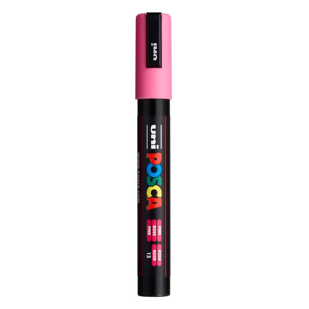 uni® POSCA PC-5M Water-Based Paint Markers, Reversible Medium Tip (1.8-2.5mm), Pink