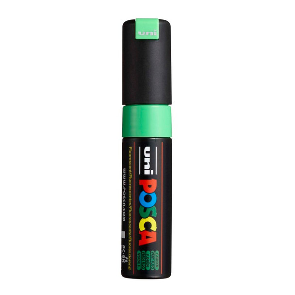 uni® POSCA PC-8K Water-Based Paint Markers, Broad Tip (8mm), Fluorescent Green