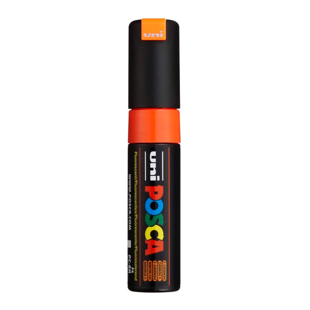 uni® POSCA PC-8K Water-Based Paint Markers, Broad Tip (8mm), Fluorescent Orange