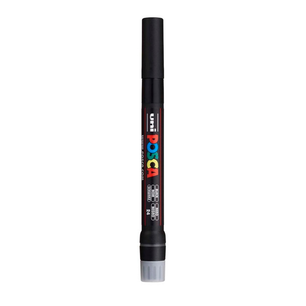 uni® POSCA PCF-350 Water-Based Paint Markers, Brush Tip (1-10mm), Black