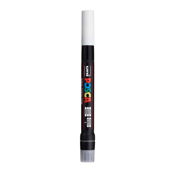 uni® POSCA PCF-350 Water-Based Paint Markers, Brush Tip (1-10mm), White