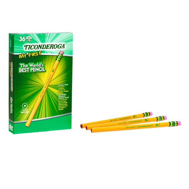 My First Ticonderoga Pencil with Eraser, 36 Count