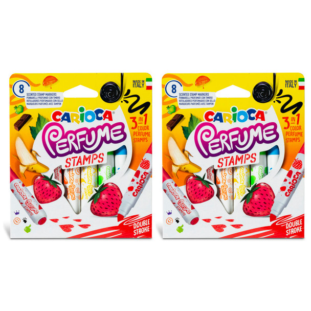 Perfume Stamps Felt Tip Washable Pens, 8 Per Pack, 2 Packs