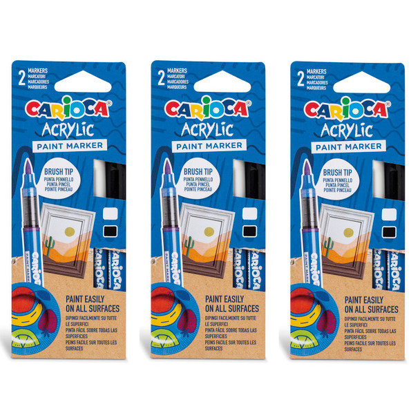 Acrylic Paint Markers, 2 Per Pack, 3 Packs
