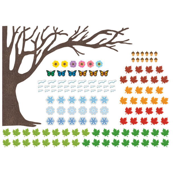 Tree for All Seasons Bulletin Board Set, 144 Pieces