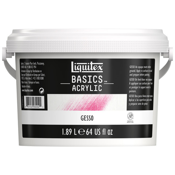 Basics Gesso - 1.89L (½ gallon/64 oz) Basics Gesso - 1.89L (½ gallon/64 oz)