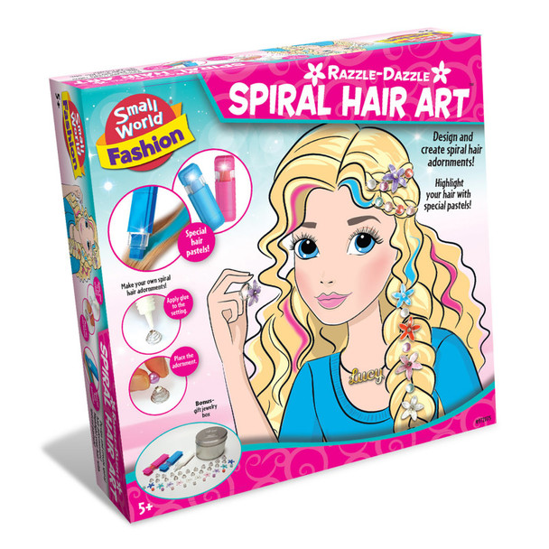 Razzle-Dazzle Spiral Hair Art