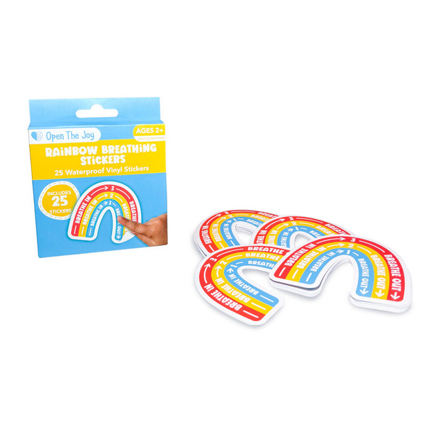 Rainbow Breathing Sticker Class Pack, 25 Stickers