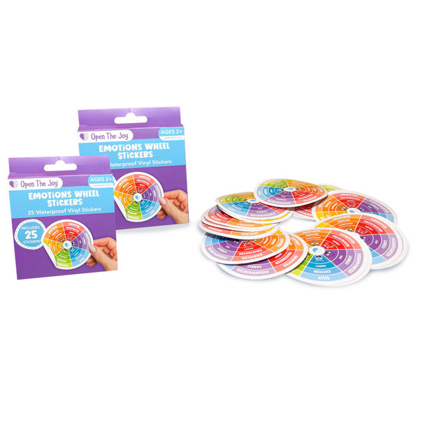Emotions Wheel Sticker Class Pack, 25 Per Pack, 2 Packs