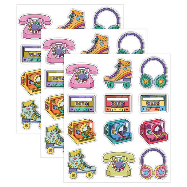 Retro Remix Cutouts, 36 Per Pack, 3 Packs