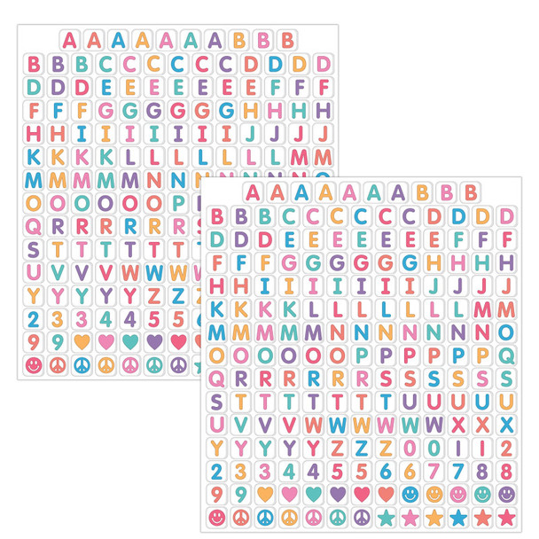 Crafty and Cool Letter Beads Bulletin Board Letters, 216 Pieces Per Pack, 2 Packs