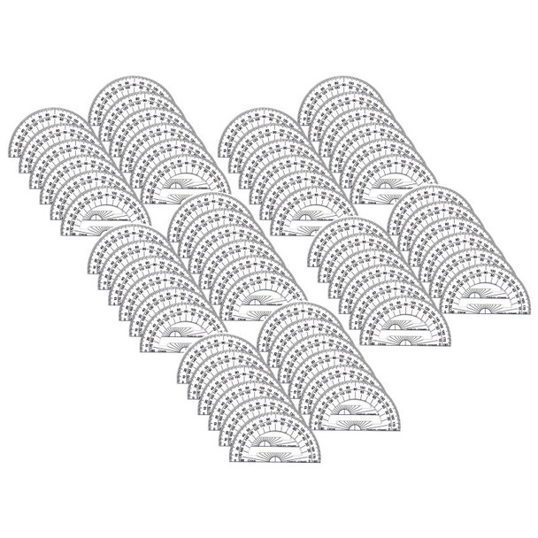 Protractor Plastic, 4-Inch, 12 Per Pack, 5 Packs