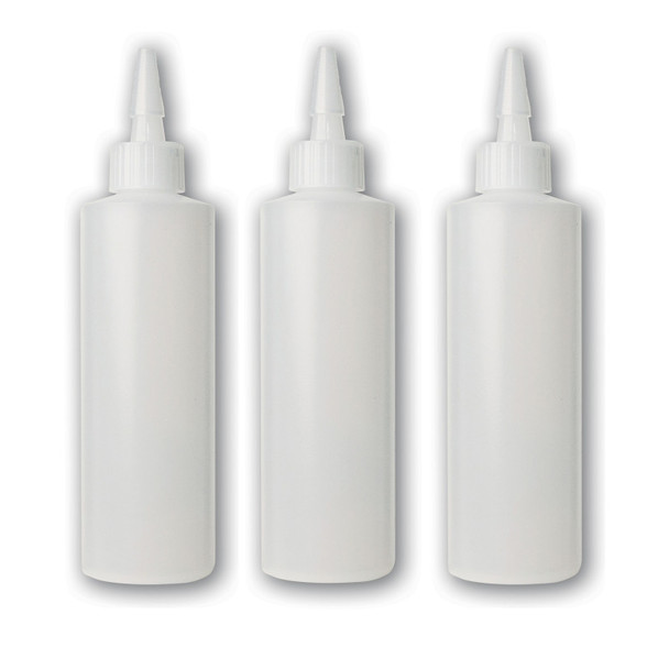 Plastic Squeeze Applicator Bottle, 8 oz, Pack of 3