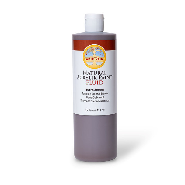 Natural Fluid Acrylik Paint, 16 oz, Burnt Sienna