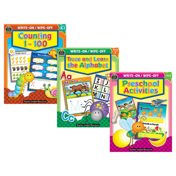 Early Learning Write & Wipe Activity Book Kit – Alphabet, Numbers & Preschool Skills