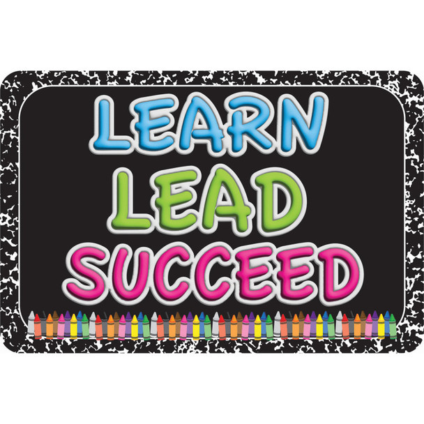 The Original Fun Mat® Computer Mouse Pad, 11.75x8 in, Learn, Lead, Succeed, Composition, Crayons