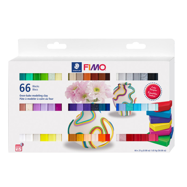 FIMO® Soft Modeling Clay, 0.88 oz, Assorted Colors, Set of 66