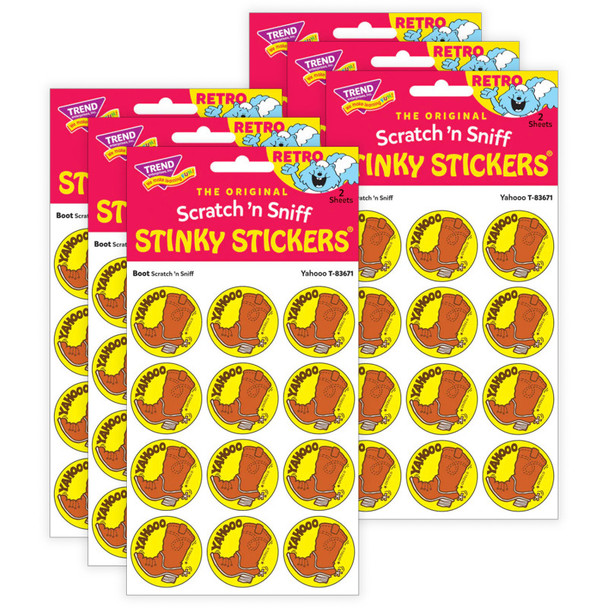 Yahooo/ Boot Scent Stickers, 24 Per Pack, 6 Packs