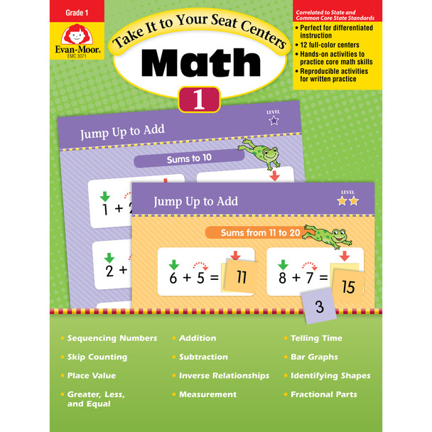 Take It to Your Seat Math Centers Book, Grade 1
