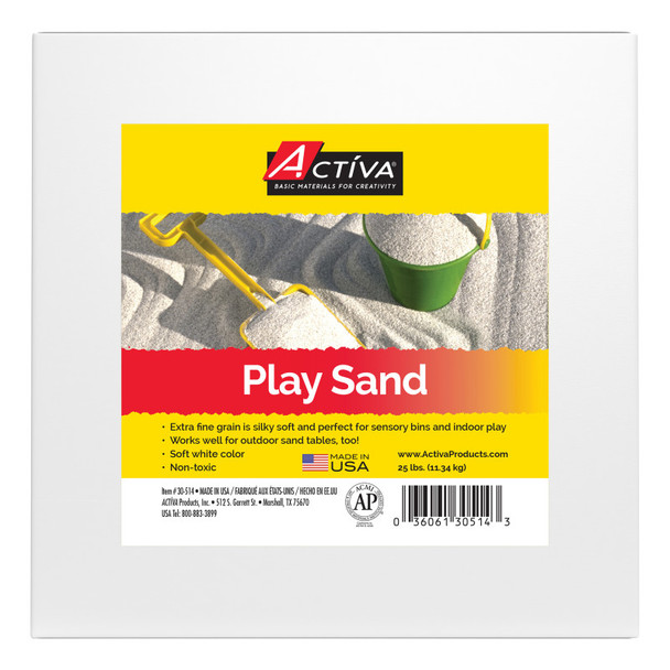 Play Sand, White, 25 lb (11.3 kg) Box