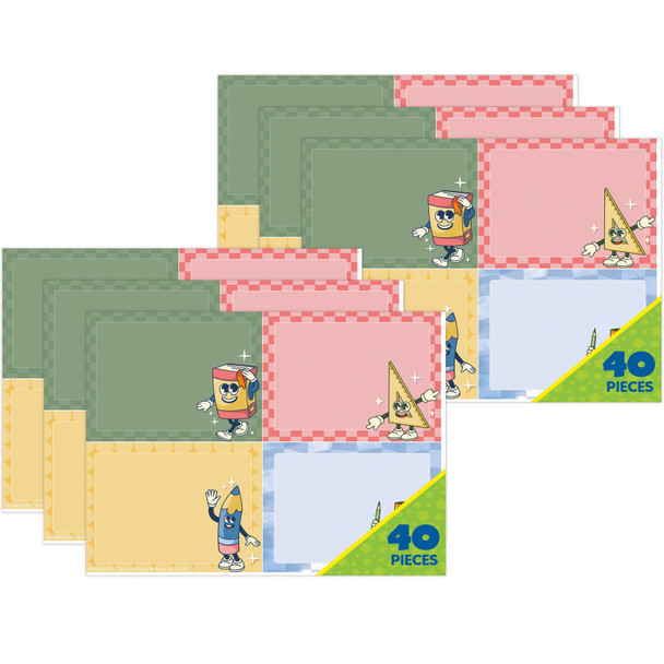 S'Cool Era Name Tags, 2-7/8" x 2-1/4", 40 Per Pack, 6 Packs