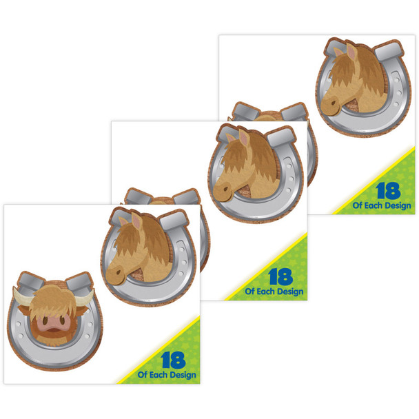 Wild Wild Classroom Paper Cut-Outs, 36 Per Pack, 3 Packs