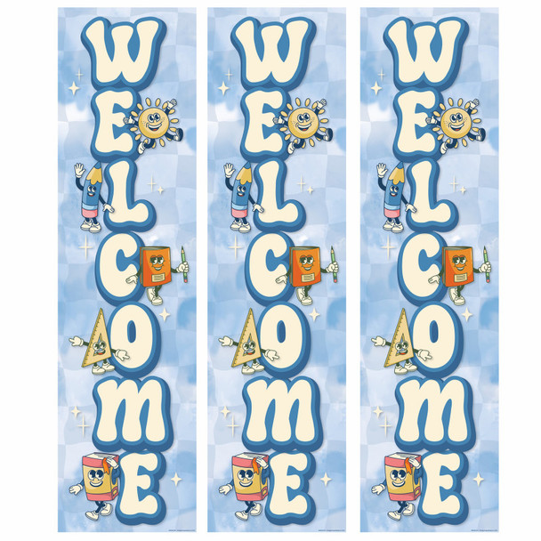 S'Cool Era Classroom Banner, 12" x 45", Pack of 3