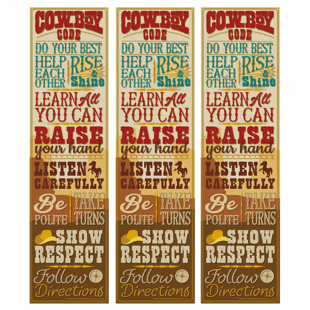 Wild Wild Classroom Banner, 12" x 45", Pack of 3