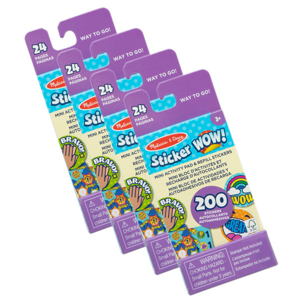 Sticker WOW! Mini Activity Pad with Refill Stickers - Rewards, 4 Sets