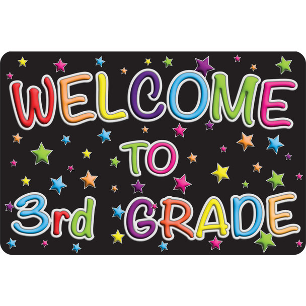The Original Fun Mat™, Welcome Mat, 15.5x23.5 in, Welcome to 3rd Grade