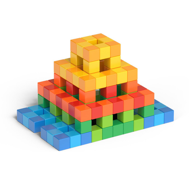 Magicube Magnetic Building Cubes Bulk 8 Colors, 128 Pieces