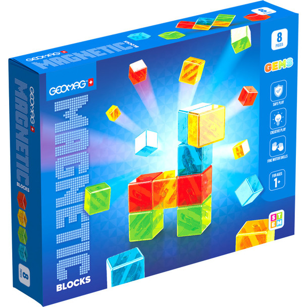 Magnetic Blocks Gems Set, 8 Pieces