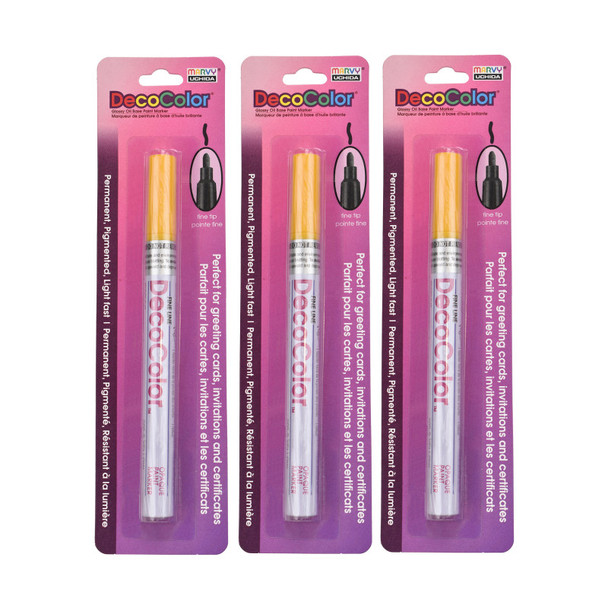 DecoColor® Paint Marker, Fine Tip, 200-S, Yellow #5, Set of 3