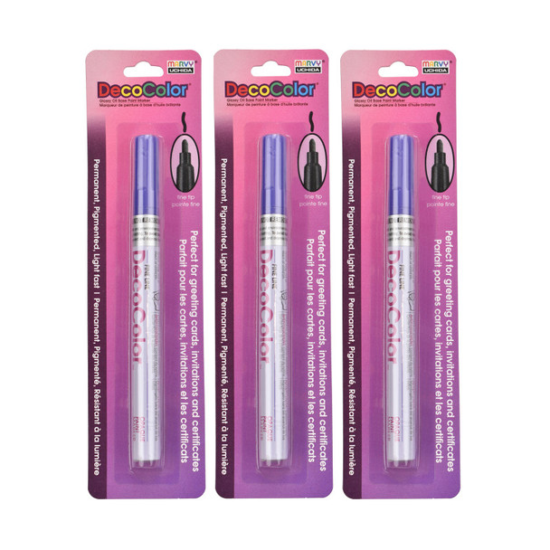 DecoColor® Paint Marker, Fine Tip, 200-S, Violet #8, Set of 3