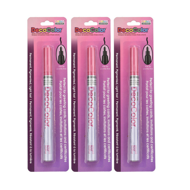 DecoColor® Paint Marker, Fine Tip, 200-S, Pink #9, Set of 3