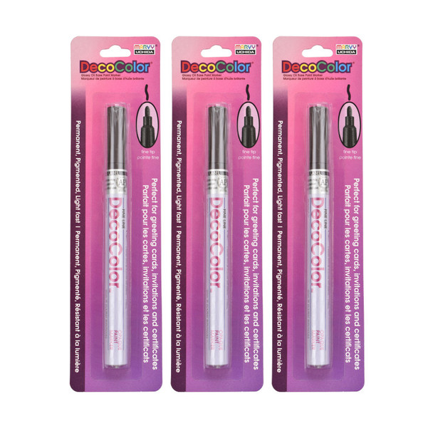DecoColor® Paint Marker, Fine Tip, 200-S, Dark Brown #18, Set of 3
