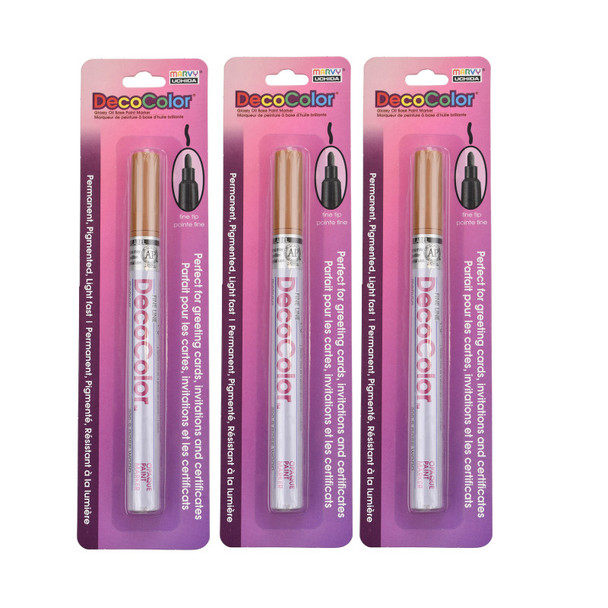 DecoColor® Paint Marker, Fine Tip, 200-S, Rosewood #30, Set of 3